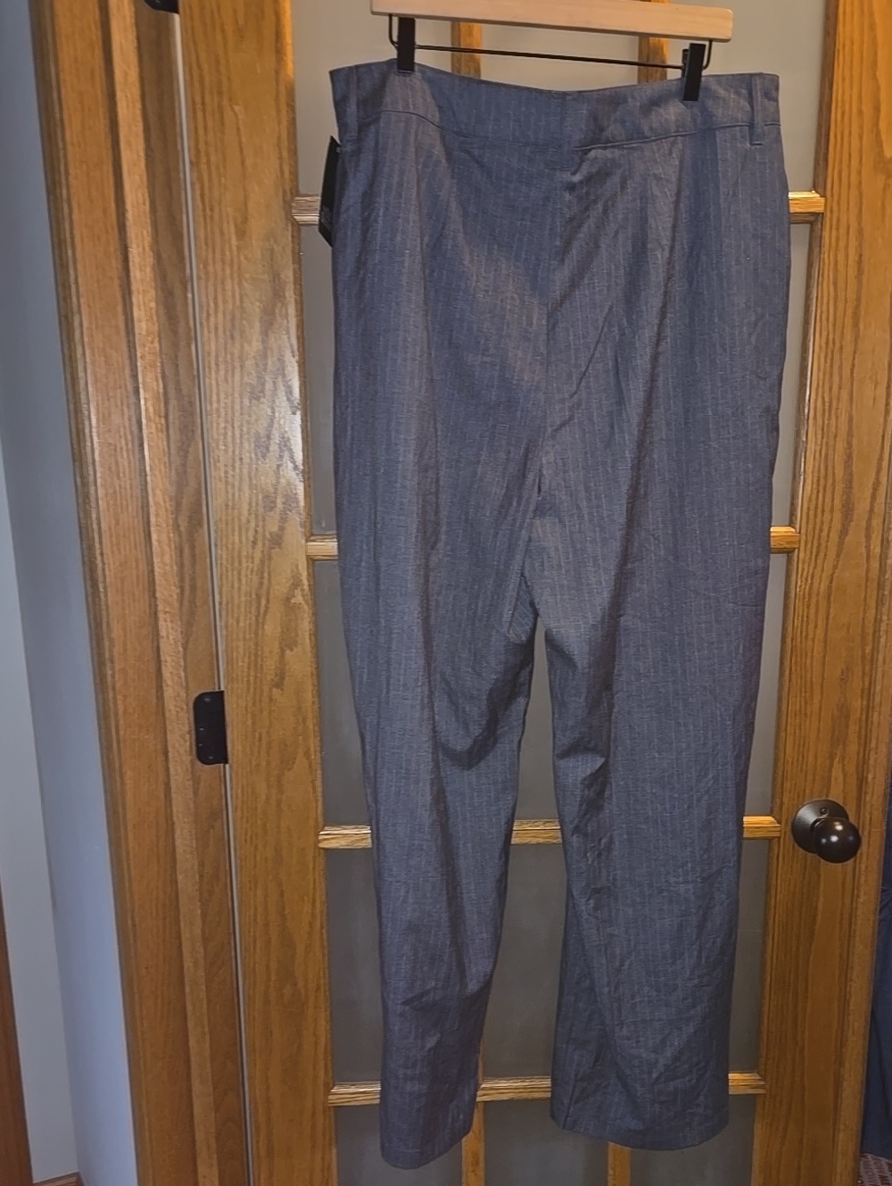 Target Wild Fable High Rise Wide Leg Relaxed Fit Gray Pinstripe Size 17 - Picture 10 of 14